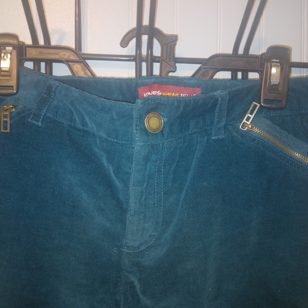 Jones New York Teal Corduroy Pants